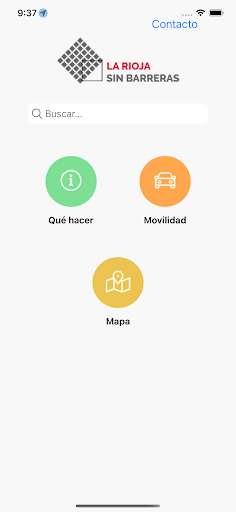 Android application La Rioja turismo accesible screenshort