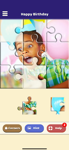Android application Happy Birthday Puzzle screenshort