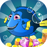 Finding treasure with fish icon