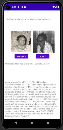 Android application Tisdel Robertson Family Tree screenshort