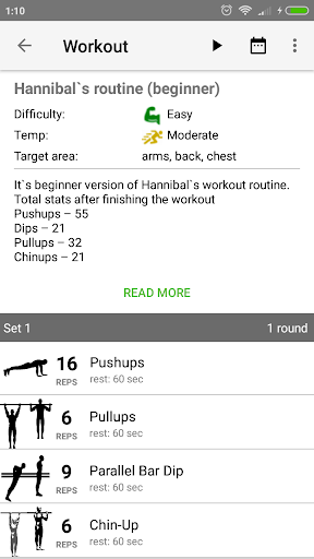 StayFit workout trainer Screenshot