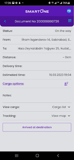 Cargo control Screen 2