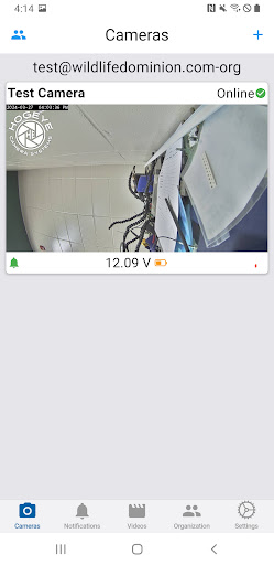 HogEye Camera Management Screen 2