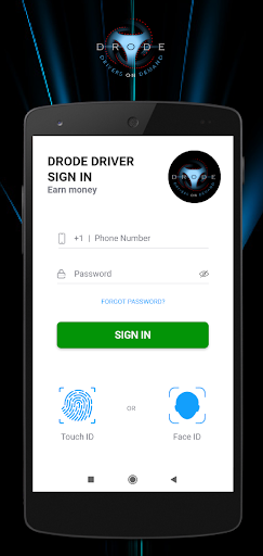 DRODE :- APP FOR DRIVER Screen 2