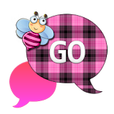 GO SMS - Pink Bee Frenzy icon