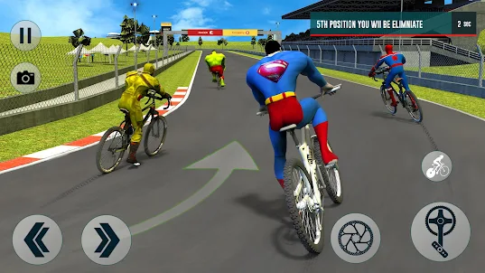 BMX Radrennen Superhelden-Spie
