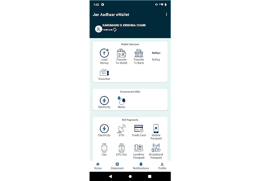Jan Aadhaar eWallet