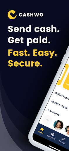 Android application Cashwo: Fast Money Transfers screenshort
