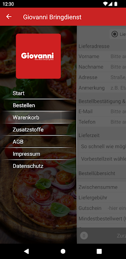 Giovanni Bringdienst Screen 3