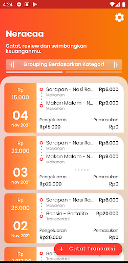 Android application Catatan Keuangan Harian screenshort