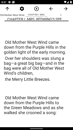 Book, Old Mother West Wind Screen 2