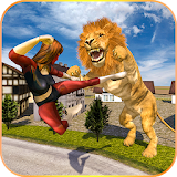 Angry Lion City Attack 3D icon