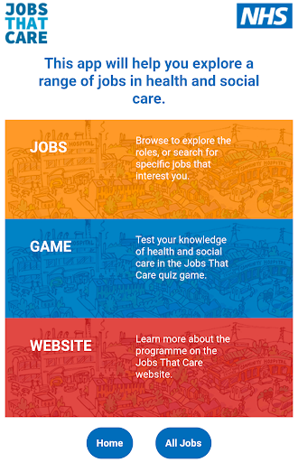 Android application Jobs That Care screenshort