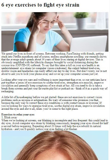 Eyes Exercises Guide