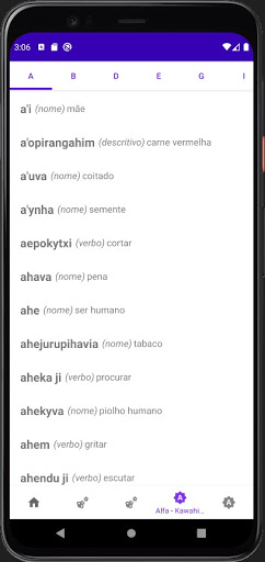 Dicionário Kawahiva Screen 3