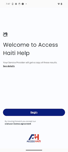 Android application Access Haiti Helps screenshort