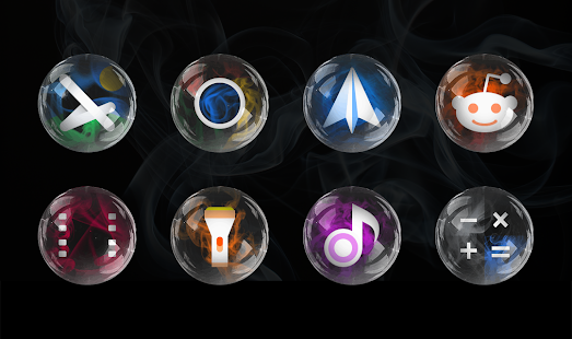 Smoke & Glass Icon Pack Capture d'écran