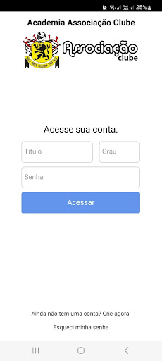 Android application Associação Clube screenshort