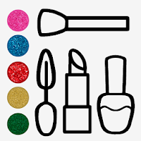 Glitter Makeup Tools Coloring & Drawing Rainbow