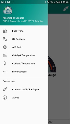 Android application OBDII EX Gauge Demo screenshort