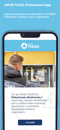 Android application OPUS TIGÁZ Önleolvasó screenshort