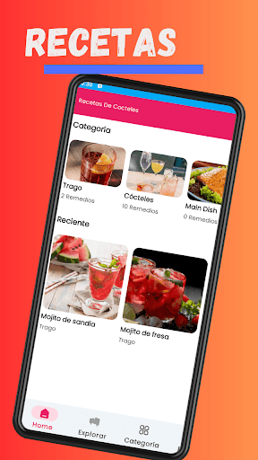 Android application Recetas De Cocteles Faciles screenshort