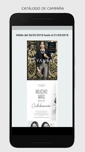 Android application Yanbal - Catálogo screenshort