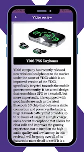 YD03 TWS Earphones Guide