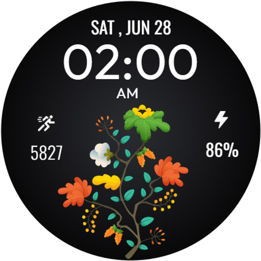 Colorful Floral WatchFace Download on Windows