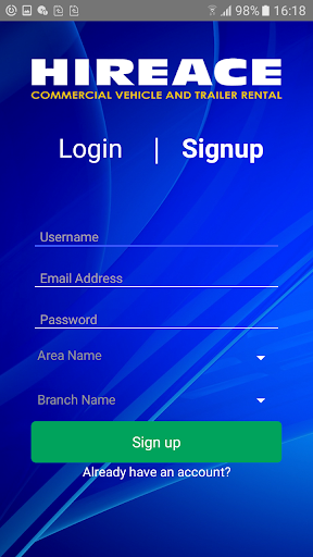 Hireace Operations Screen 2