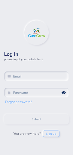 Android application Care Crew screenshort