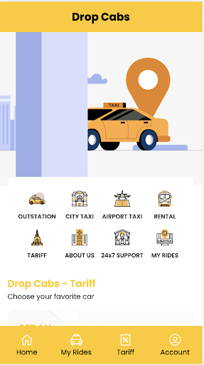 Android application Drop Cabs - Outstation Taxi screenshort