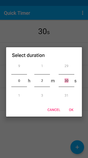 Quick Timer Screen 2