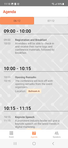 EventApper Screen 2