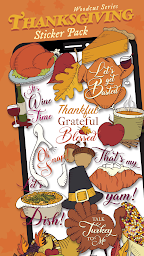 Woodcut Series - Thanksgiving Sticker Pack