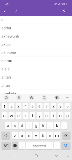 Xitsonga To English Dictionary Screen 2
