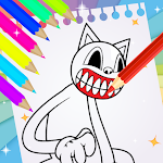 Cover Image of Download Cartoon cat coloring book  APK