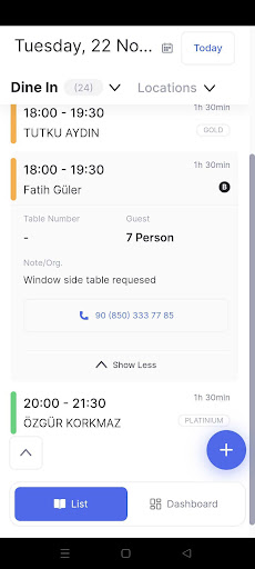 Check and Place Restaurant Res Screen 3