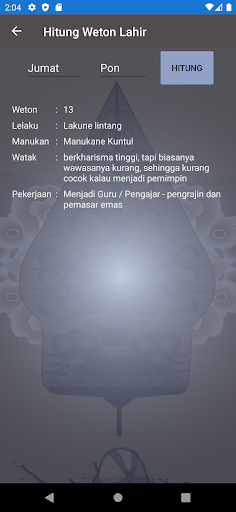Kalender Weton Jawa Screen 3