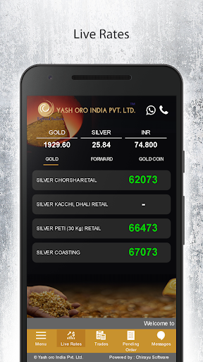 Android application Yash Oro screenshort