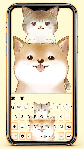 Android application Adorable Akita Kitty Keyboard screenshort