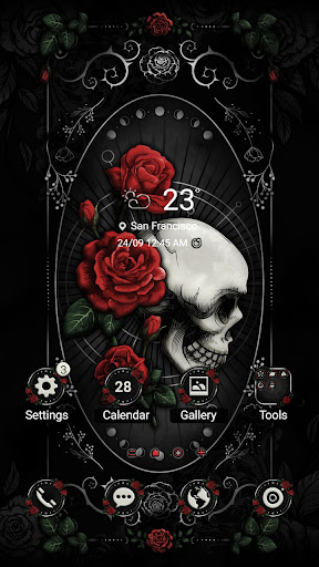 Android application Skull Rose Tarot - Wallpaper screenshort