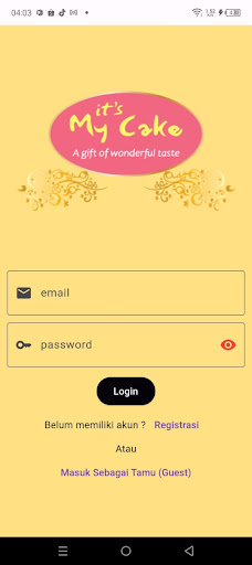 Android application its My Cake screenshort
