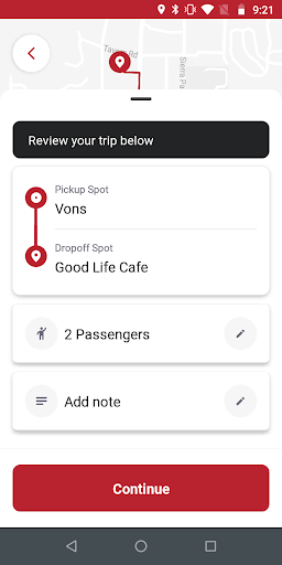 MAWS Hotel Shuttle Screen 3