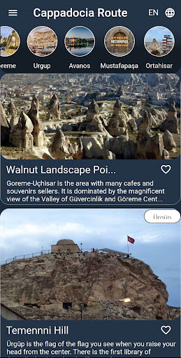 Android application Cappadocia Route screenshort