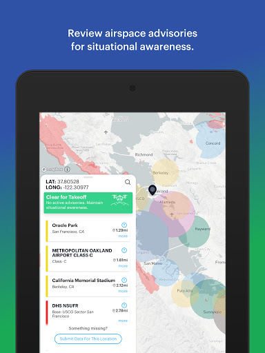Screenshot of B4UFLY by FAA
