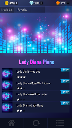 Lady Diana Piano Tiles Game 1.0 screenshots 1