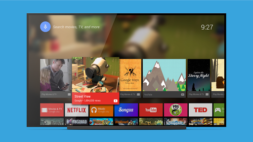 Screenshot of Android TV Launcher