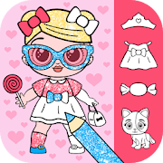 Doll Dress Up and Coloring Game for girls