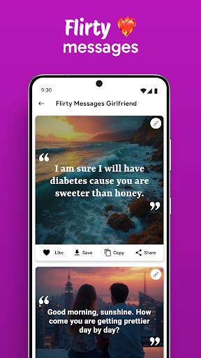 Screenshot of Romantic Love Messages Texts